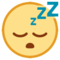 Sleeping Face emoji on HTC